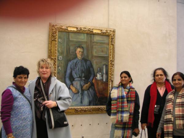 in front of "the woman and the coffee pot" by Paul Cézanne